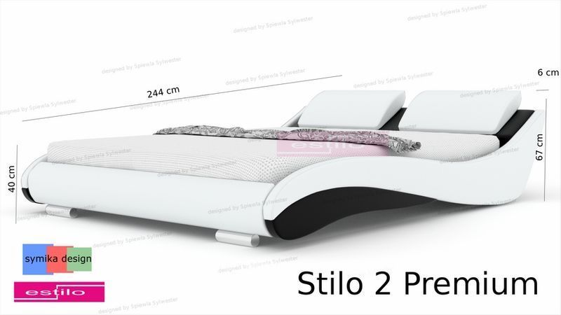 Łóżko do sypialni Stilo-2 led Premium 140x200