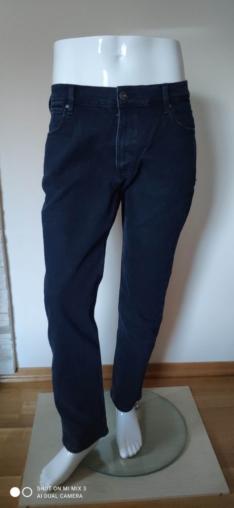 Wrangler Regular Blue Black męskie jeansy rozm 34/32 jak 35/32
