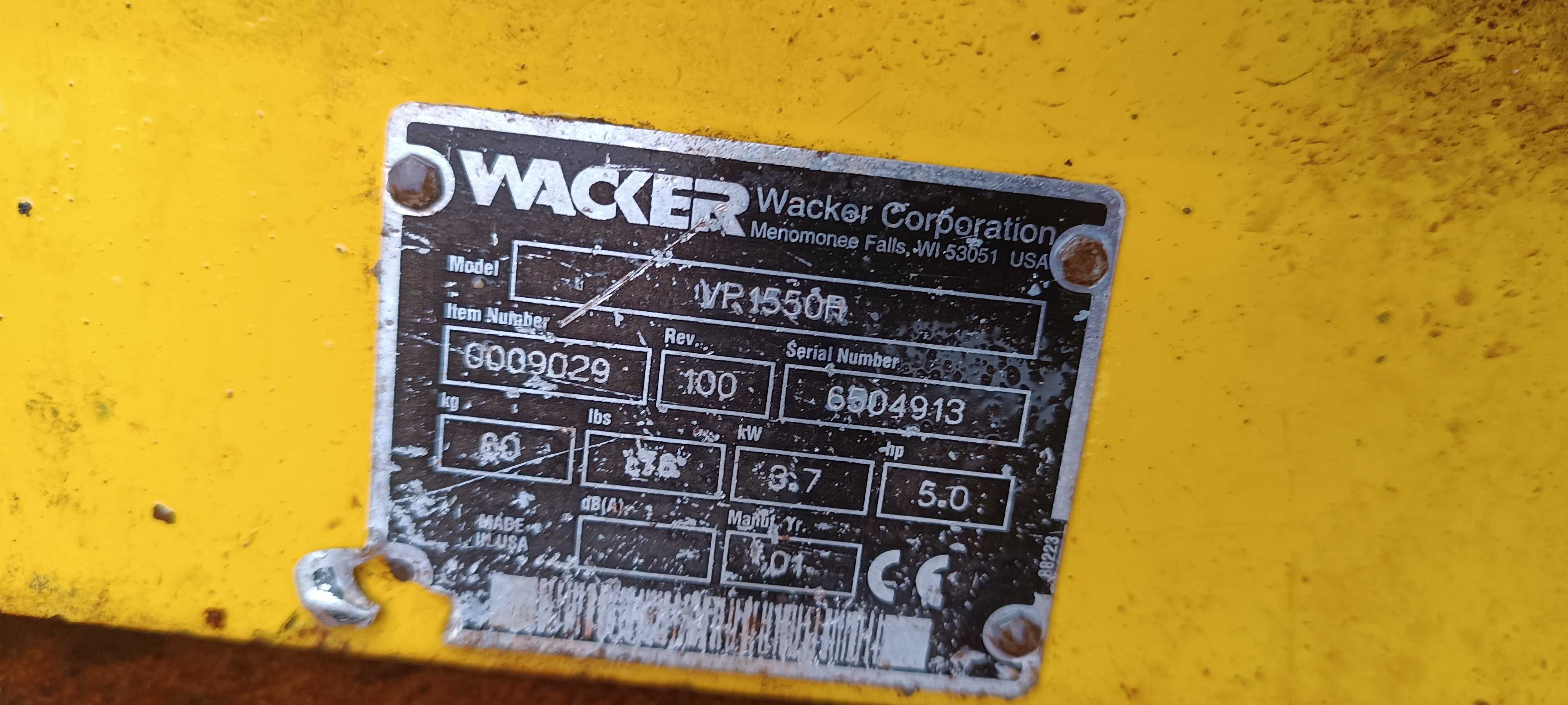 Zagęszczarka WACKER VP 1550 / 80 Kg! / WP 1550 / Wacker  Bomag ammann