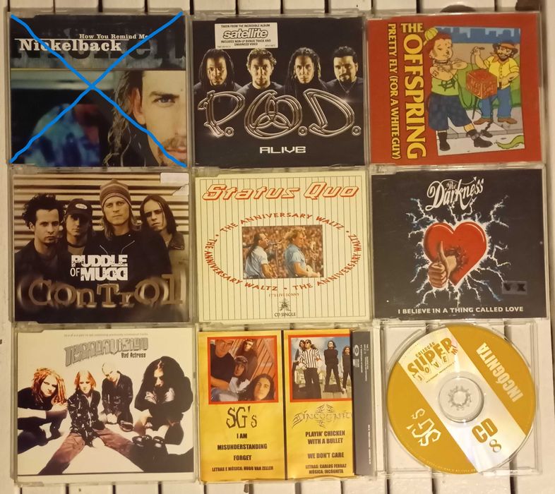 71 CD Singles de Hard Rock, Alternative Rock/Metal e Pop/Rock