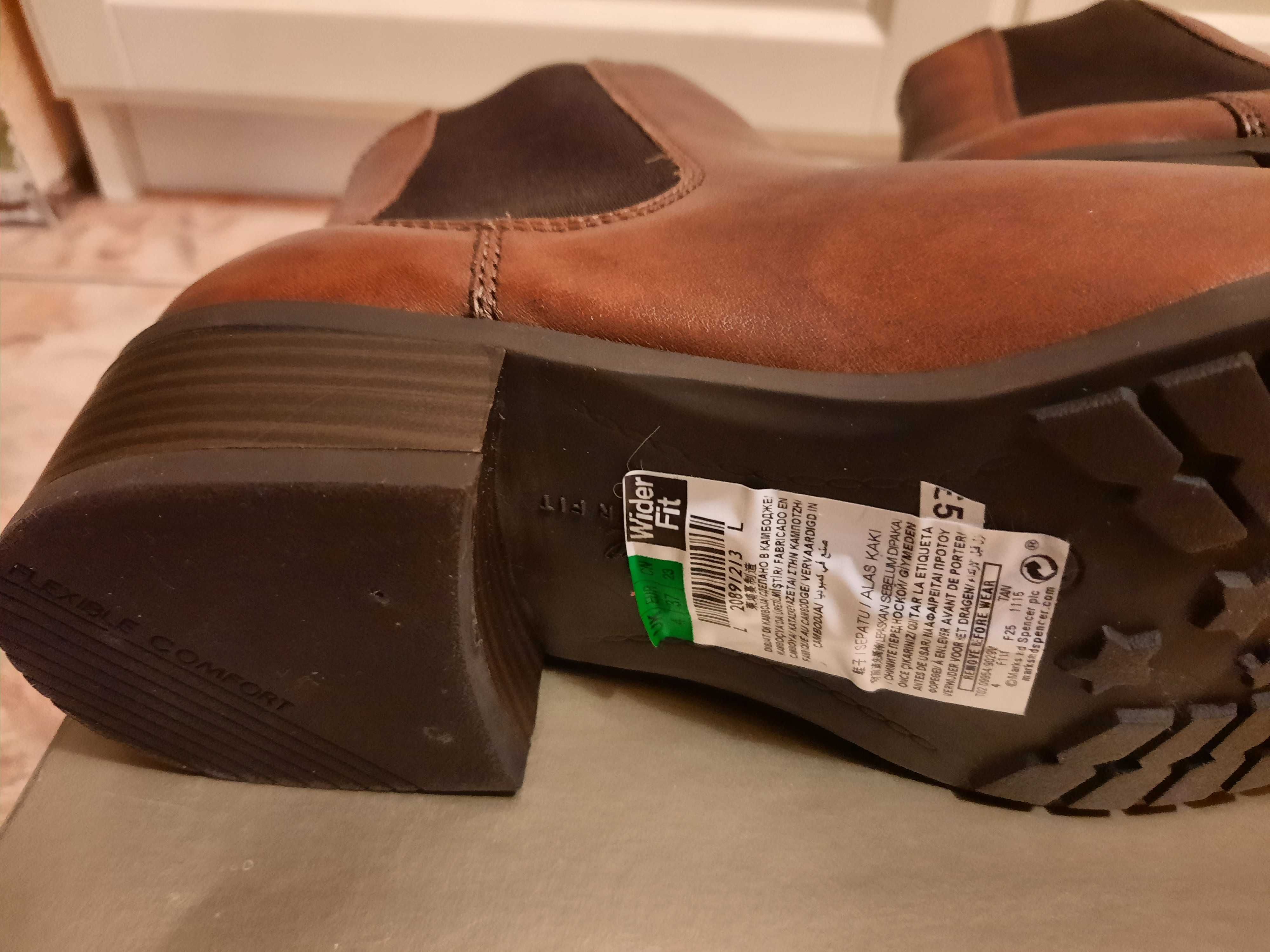 Buty skórzane/skóra/sztyblety/botki/tęgość G/rozmiar 4/37