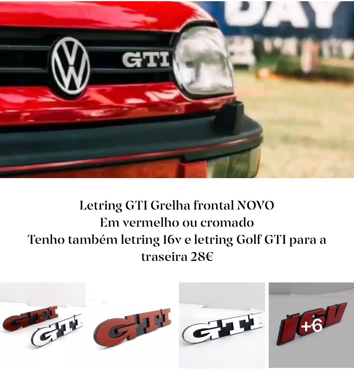Peças NOVAS Golf 3 GTI / VR6 (Lip, Manete, Letring Fita Frisos Piscas)