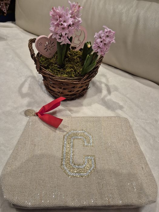 Kosmetyczka clarins beżowa