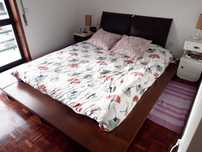 Cama casal 150x190 em madeira