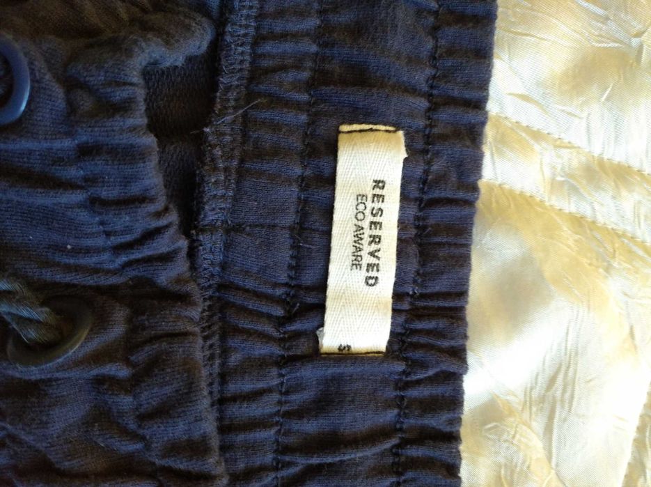 Spódnica S 36 w paski reserved eco bawełniana wygodna granatowa