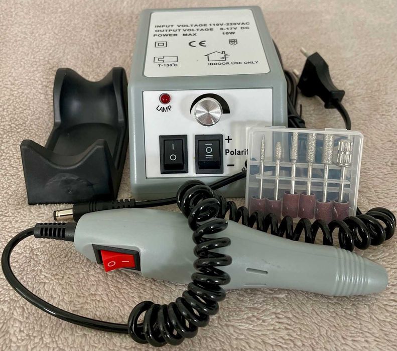 Nowa Frezarka do Paznokci Hybryda Żel Manicure + Zestaw Frezów