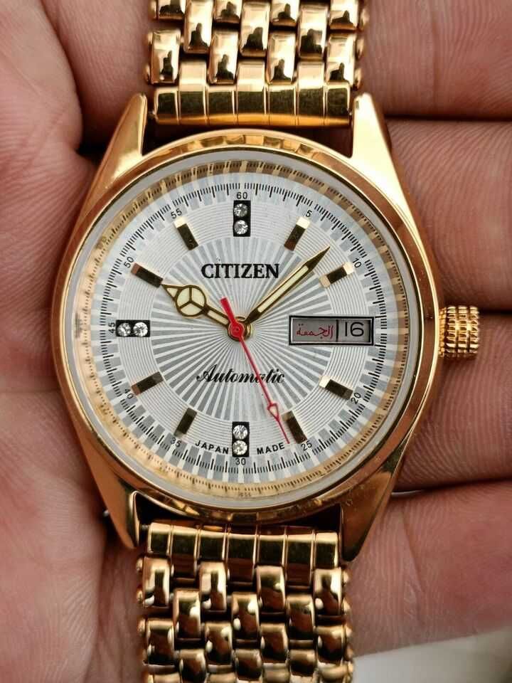 relógio de pulso masculino vintage Citizen automático de 38 mm