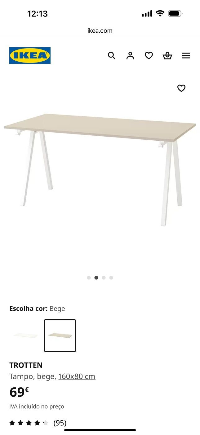 Tampos secretária IKEA 160x80cm