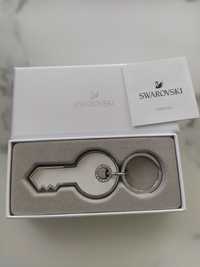 Swarovski breloczek leather key ring