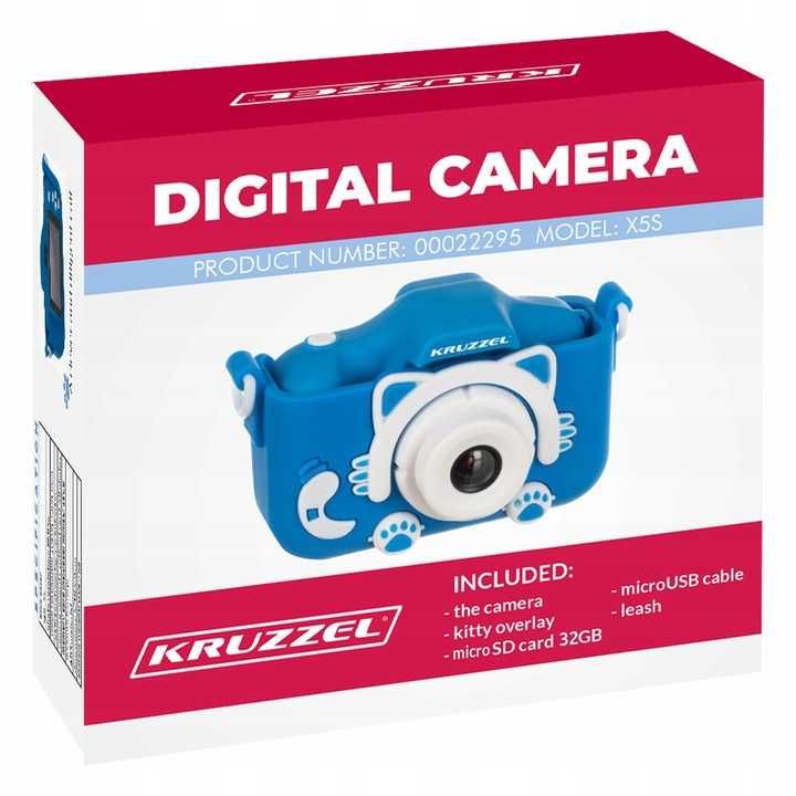 Aparat dla Dzieci Cyfrowy Fotograficzny + Karta 32gb Full HD Kotek