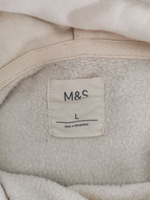 Bluza z kapturem, kangurka, sportowa, dresowa, M&S, rozmiar L, 40