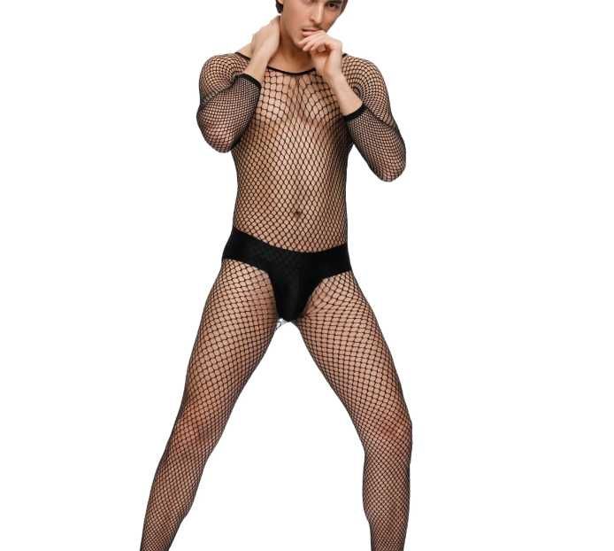MĘSKA bielizna erotyczna bodystocking sexy strój komplet