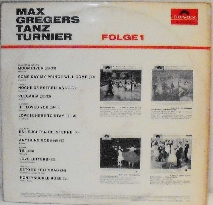 Max Greger ‎– Max Gregers Tanz Turnier Folge LP
