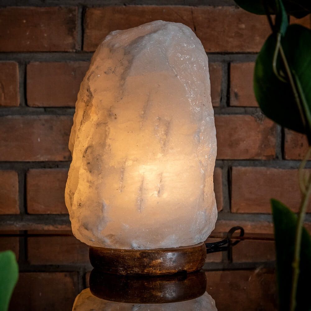 Lampa solna biała - naturalna sól himalajska 5-7 kg - jonizator
