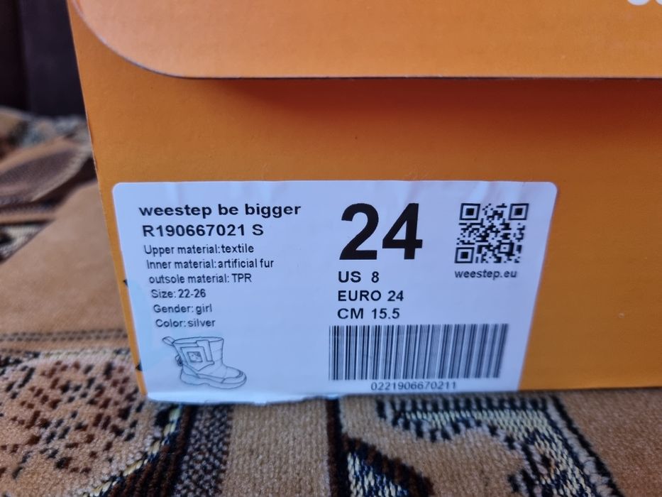 Продам зимові ботиночки на дівчинку, 24 розмір