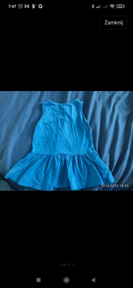 Sukienka dziecięca niebieska my basic