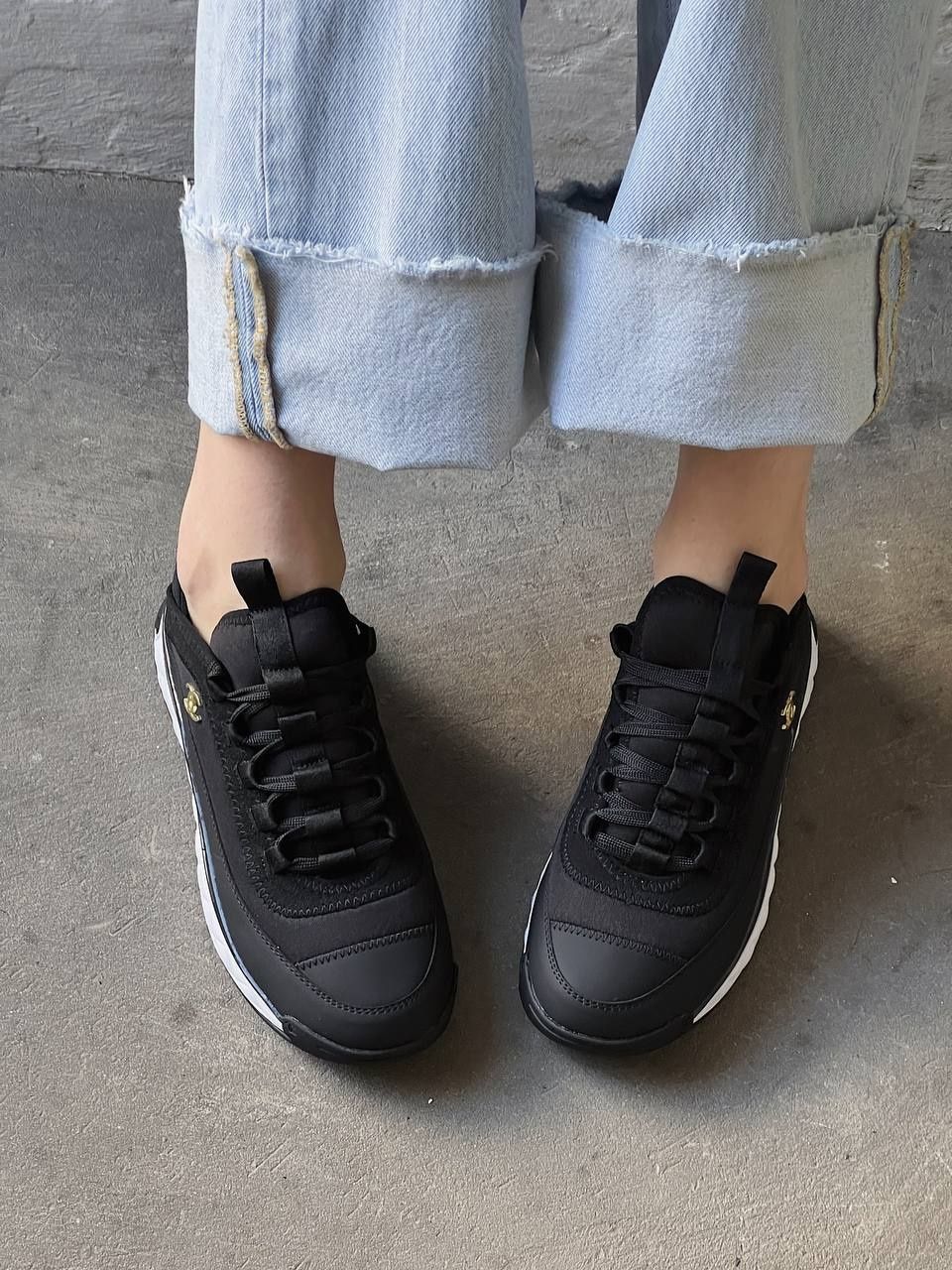 р36-41 жіночі Кросівки Chanel Sneakers Black