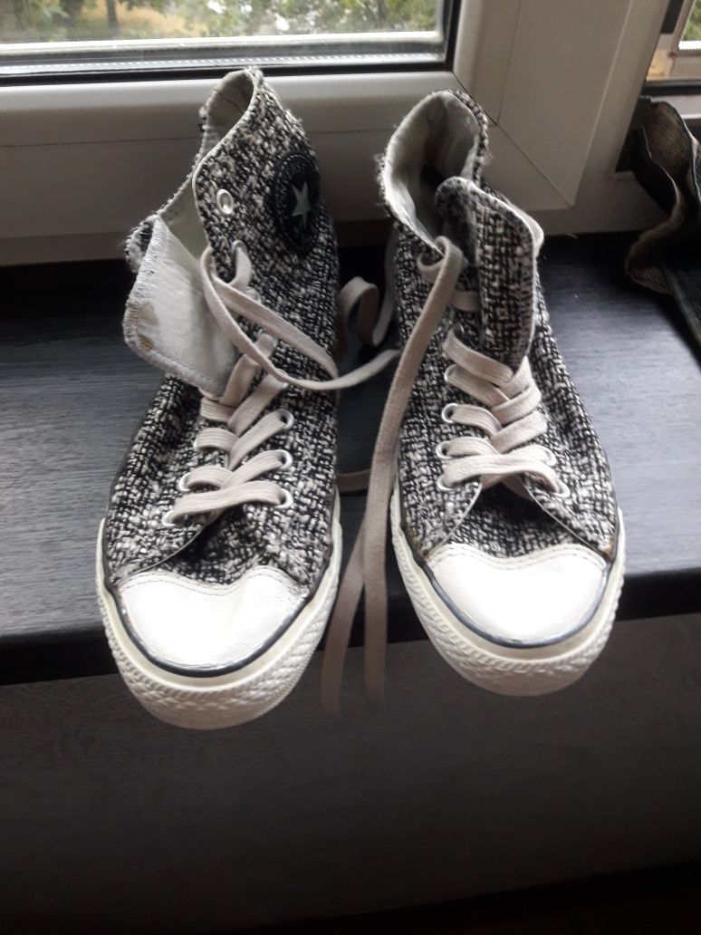 Кеды высокие CONVERSE. розовые и серые