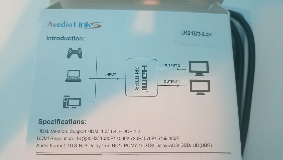 HDMI splitter rozdzielacz
