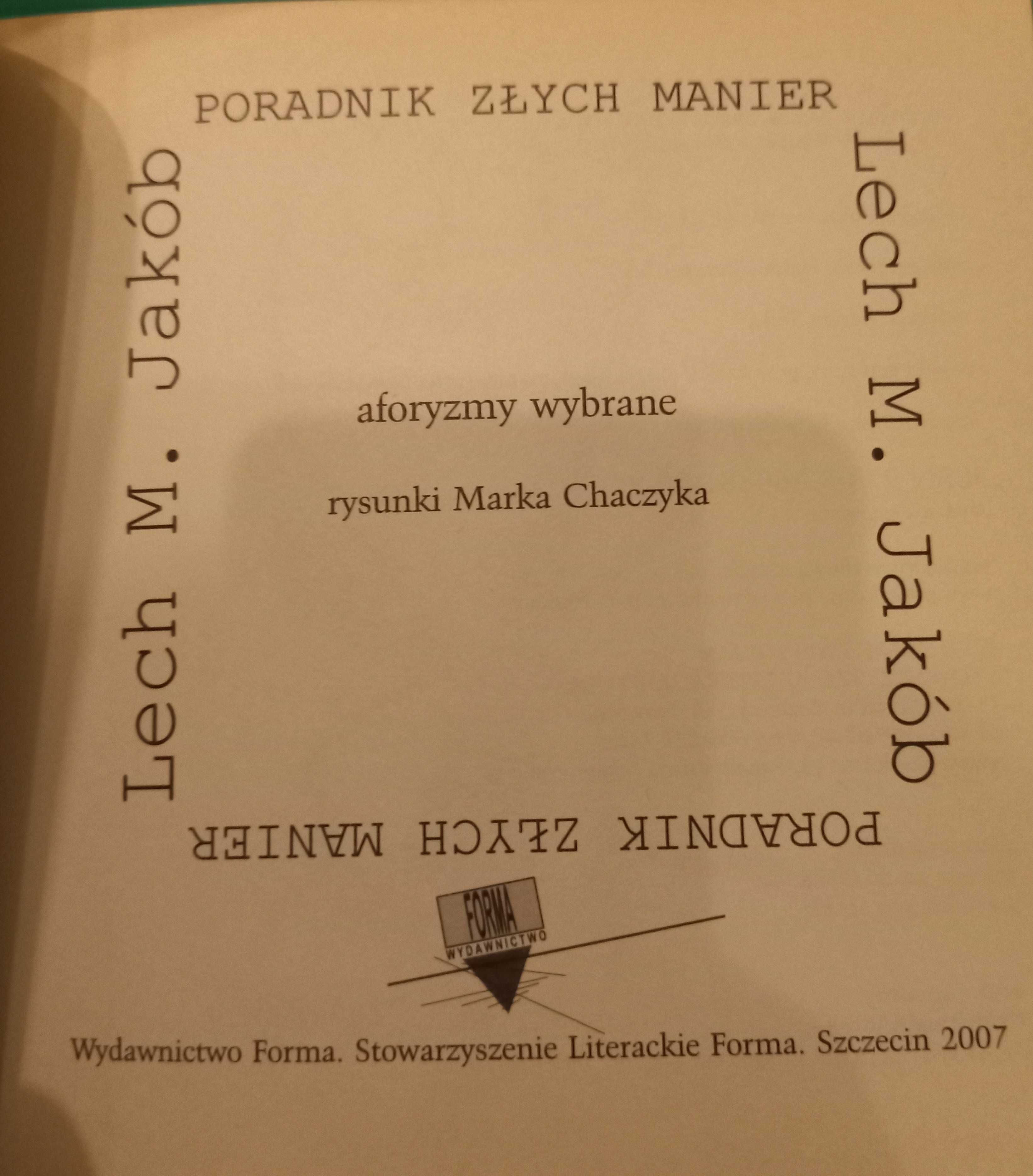 Poradnik złych manier Lech M. Jakób