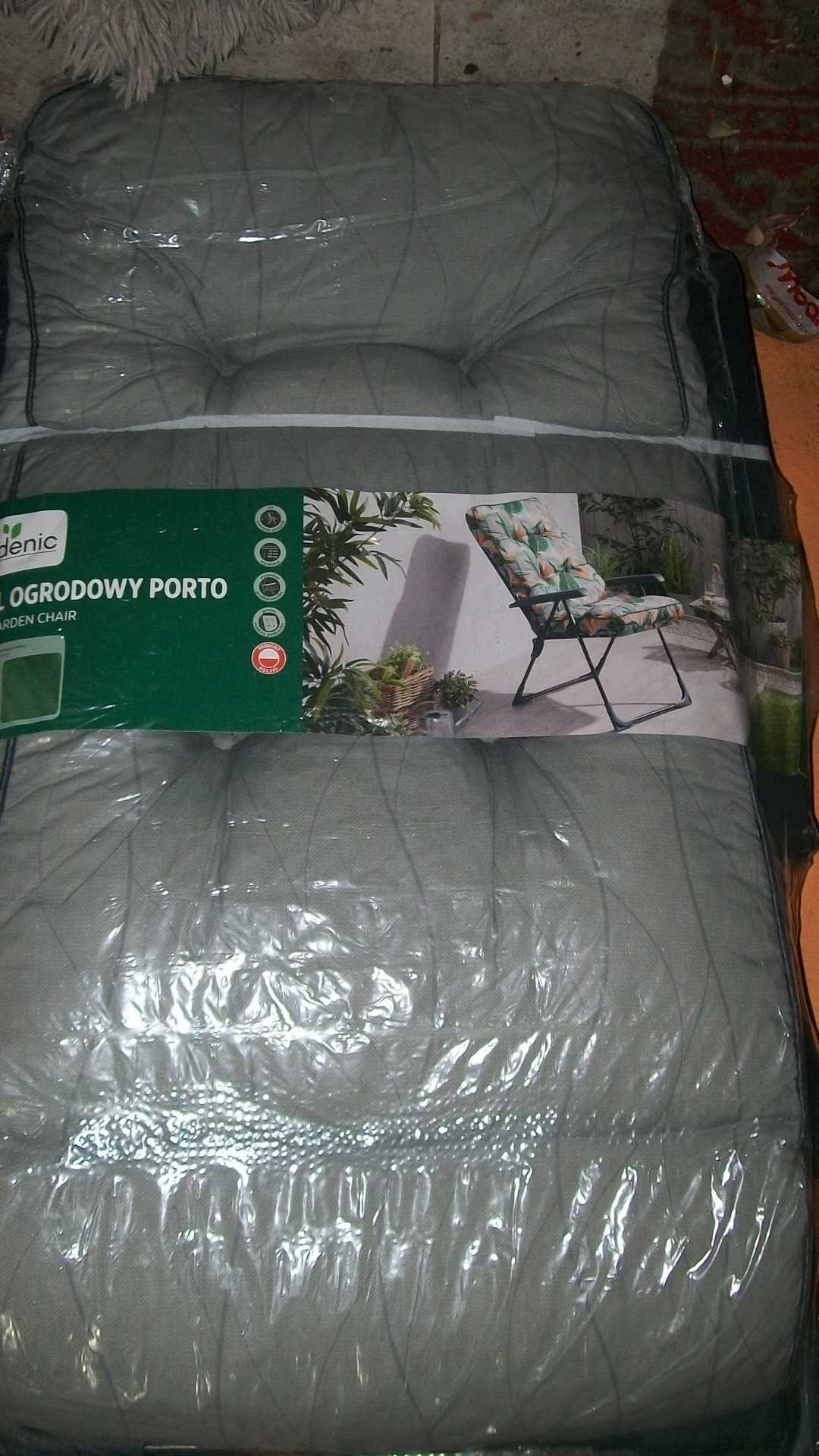 fotel ogrodowy nowy z poduszką na balkon, taras na spręzynach