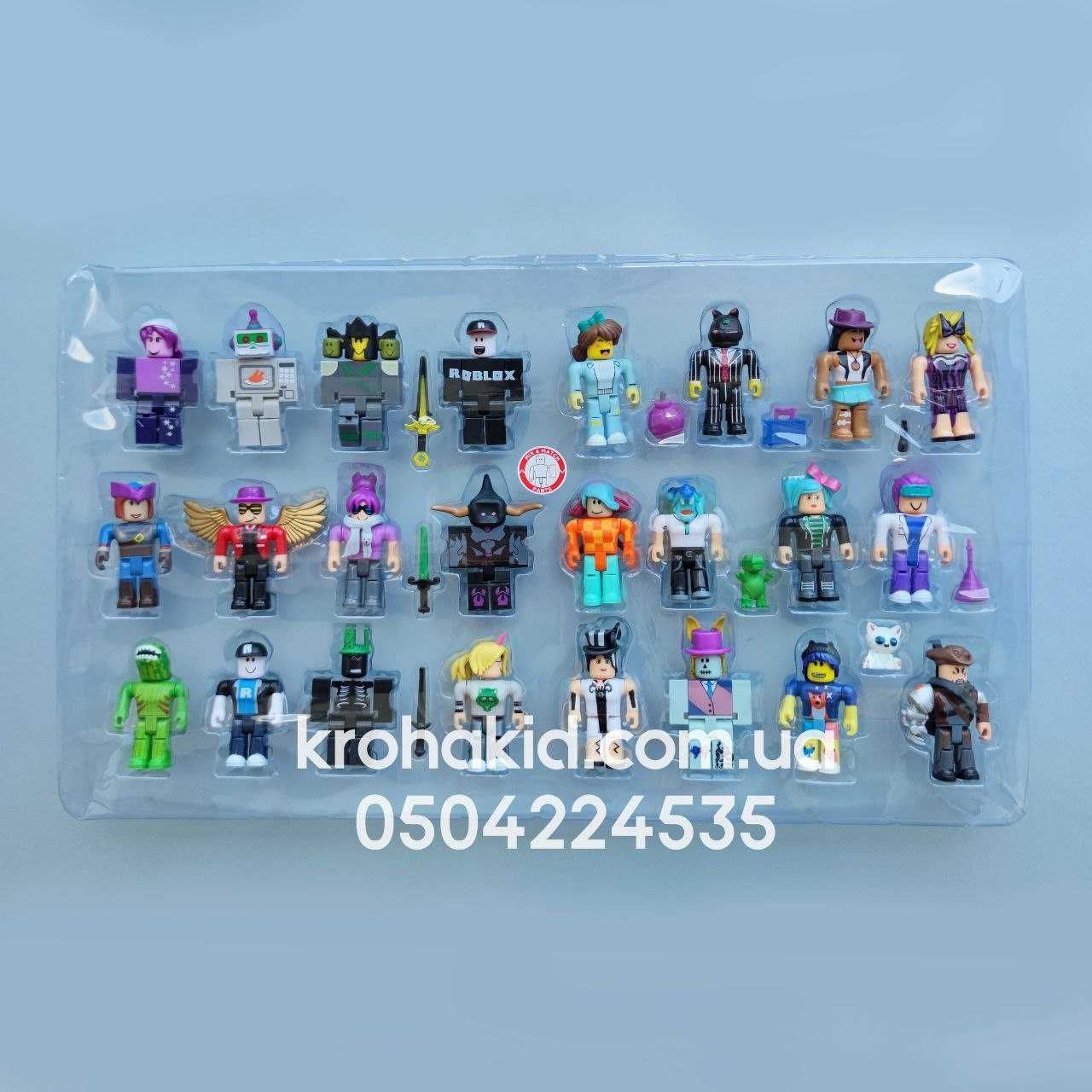 Набір колекційних фігурок Роблокс Roblox 24 чоловічка із аксесуарами