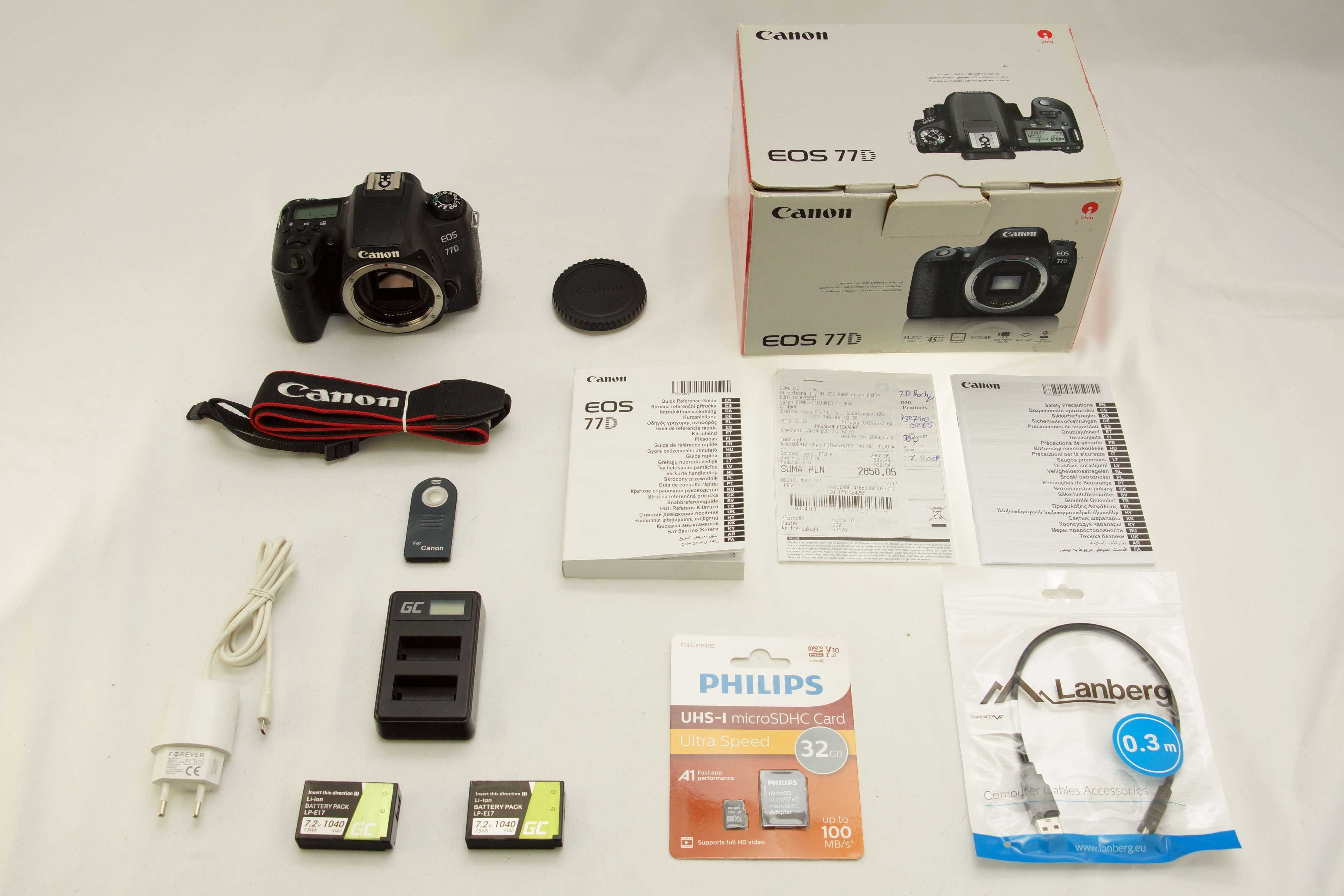 Aparat fotograficzny CANON EOS 77D Body - przebieg 275.755 zdjęć