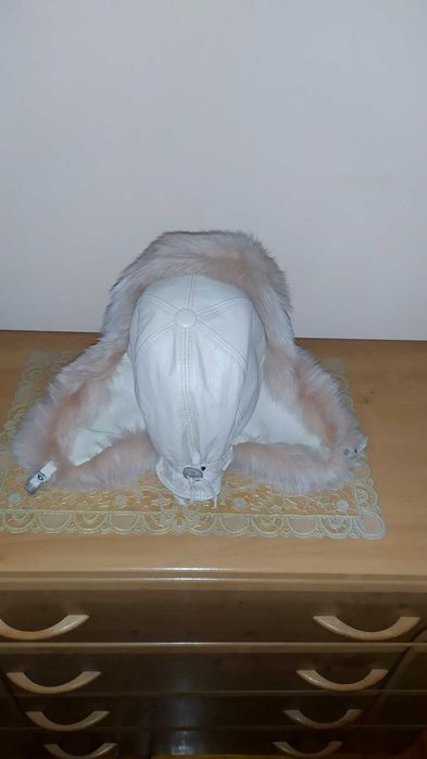 Шапка з песця шкіряна