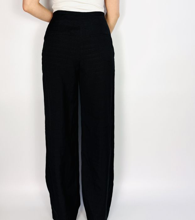 Czarne eleganckie spodnie z wysokim stanem M 38 H&M