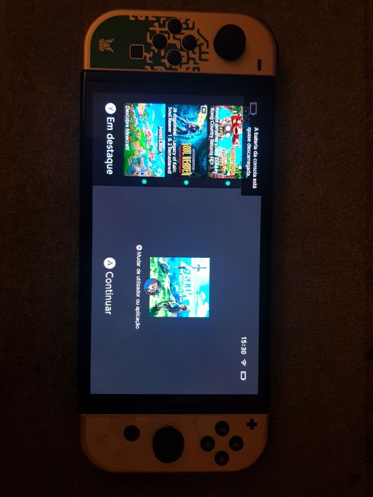 Nintendo switch oled zelda botw c/ caixa