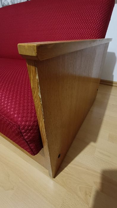 Wersalka używana bordowa, lata 90te