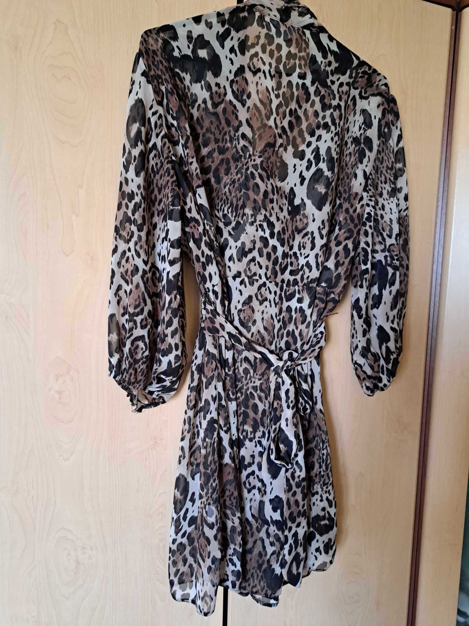 Bluzka Tunika Sukienka w panterkę L/XL