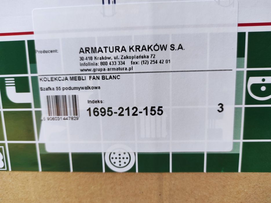 Szafka podumywalkowa biała lakierowana