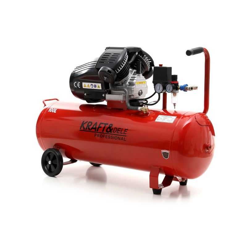 KRAFT&DELE Sprężarka Powietrza Kompresor Olejowy 100l 2,8kw/3,8km 230v