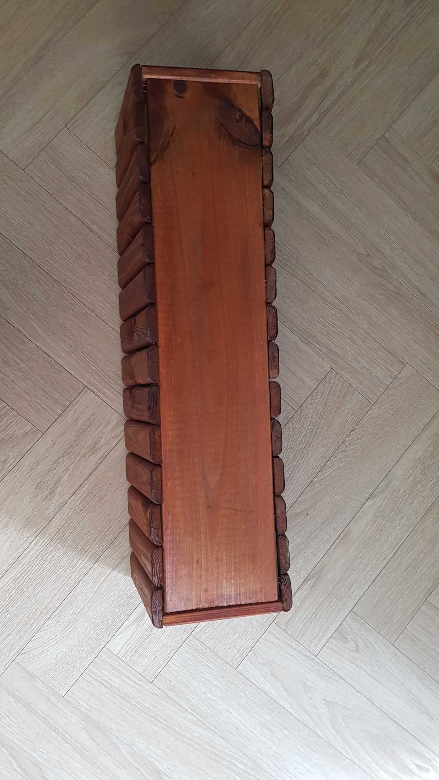 9 sztuk Doniczka balkonowa ogrodowa tarasowa 20x60x17 Brązowa