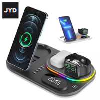 Бездротова зарядка JYD WC124 4в1 станція зарядное iphone watch airpods