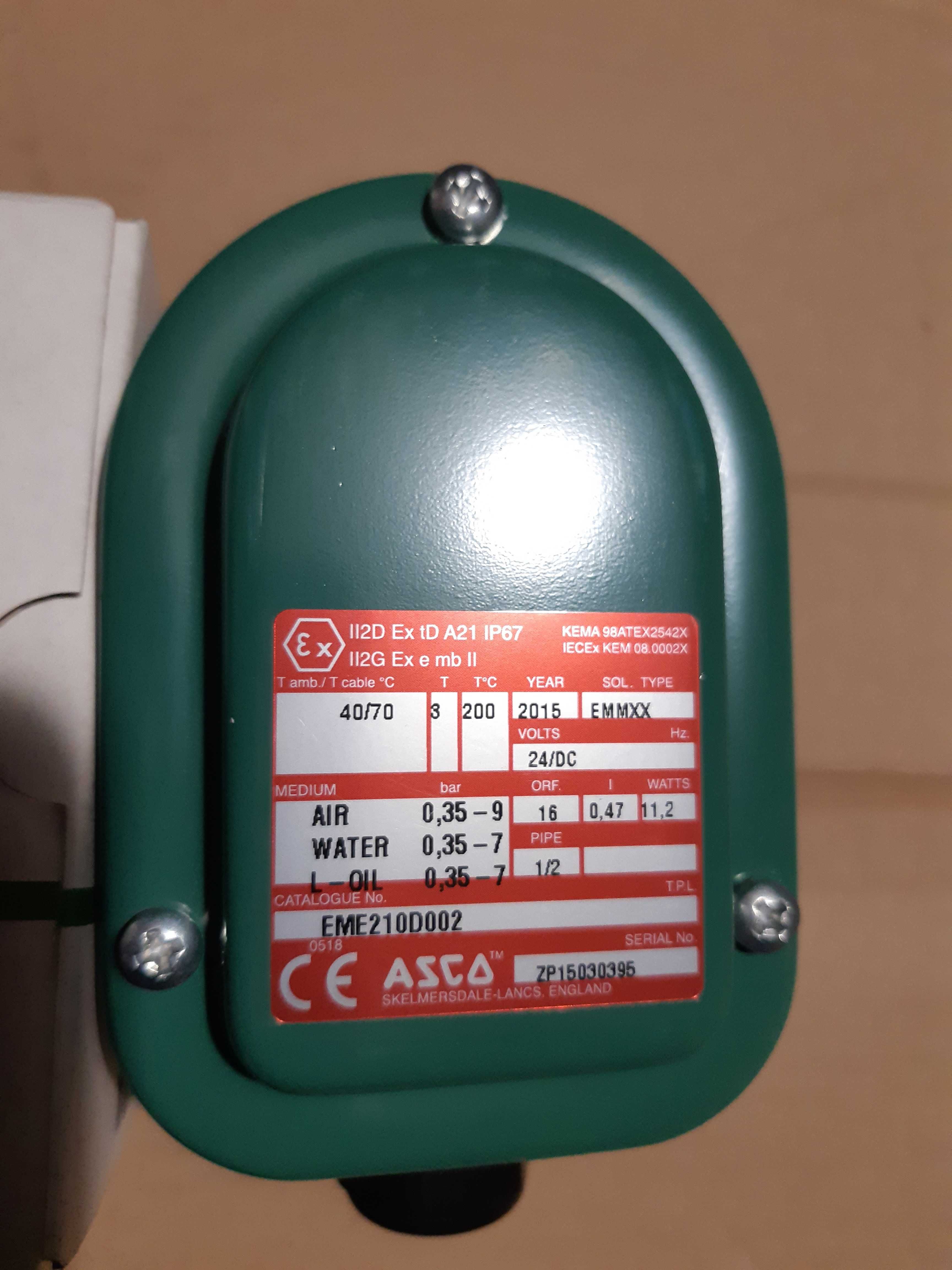 Zawór elektromagnetyczny elektrozawór Asco 1/2 cala EME210D002 24V