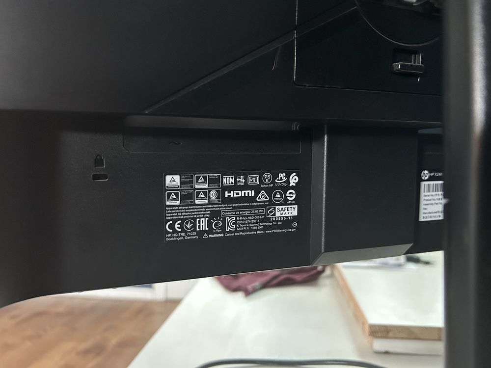 Monitor gamingowy HP X24ih, 23,8, matryca LED, IPS, 1920 x 1080 FullHD