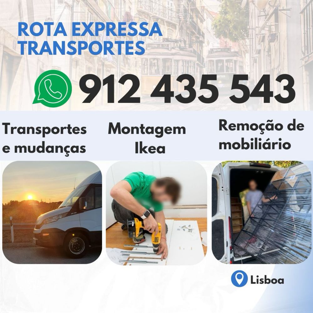 Transporte e mudanças Lisboa/Cascais/Oeiras/Loures