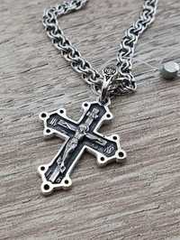 Серебряная цепочка с крестиком Срібний ланцюжок з гарним хрестиком
