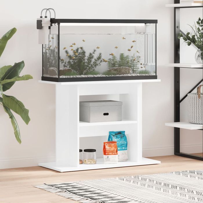 Szafka Pod Akwarium Biała Na Wysoki Połysk 80x35x60 cm
