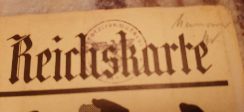 Poniemiecka mapa antyk Reichskarte 117  stan kolekcjonerski 1935 rok