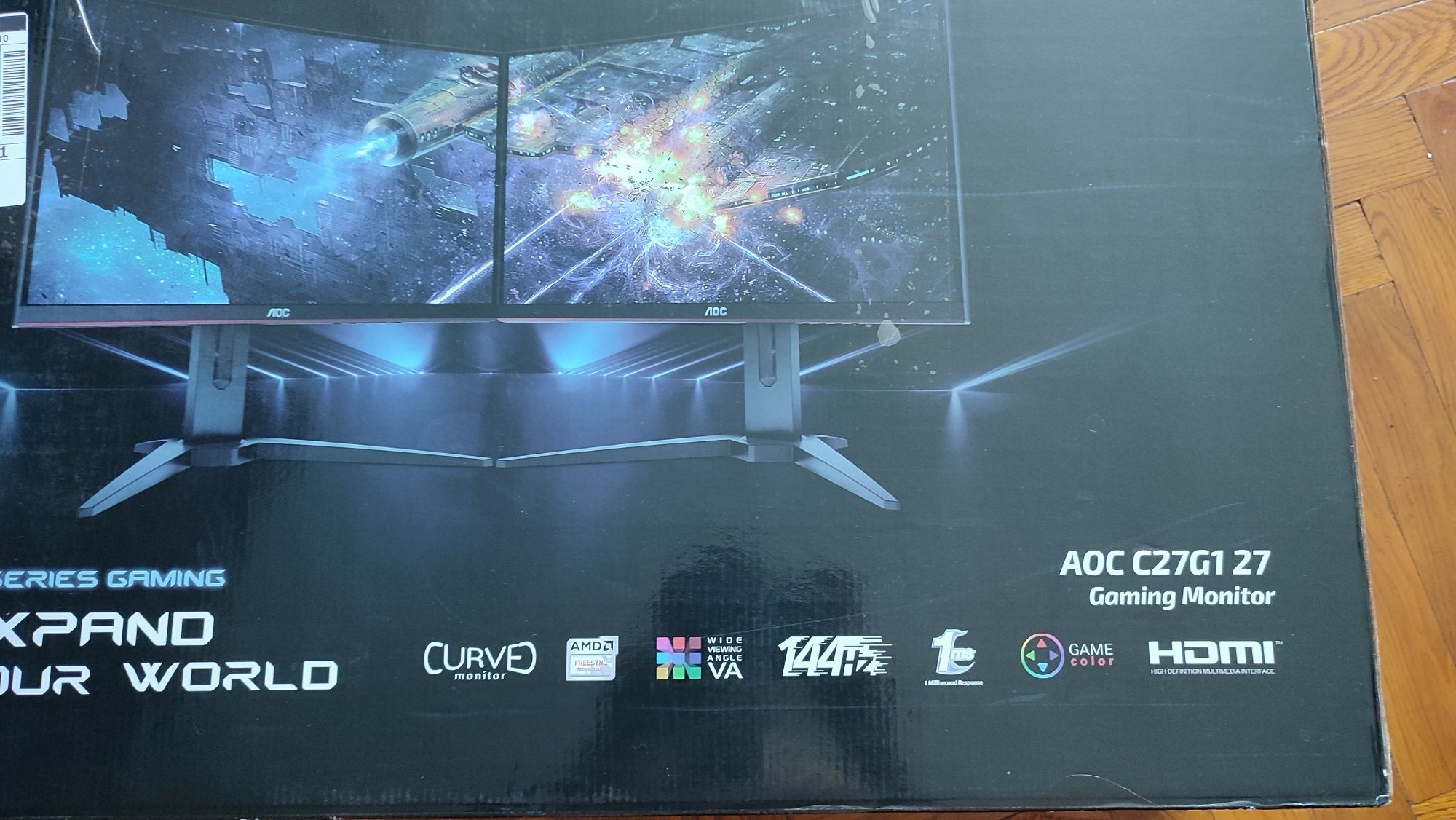 Монітор 27" AOC C27G1 144hz 1mc на запчасті.