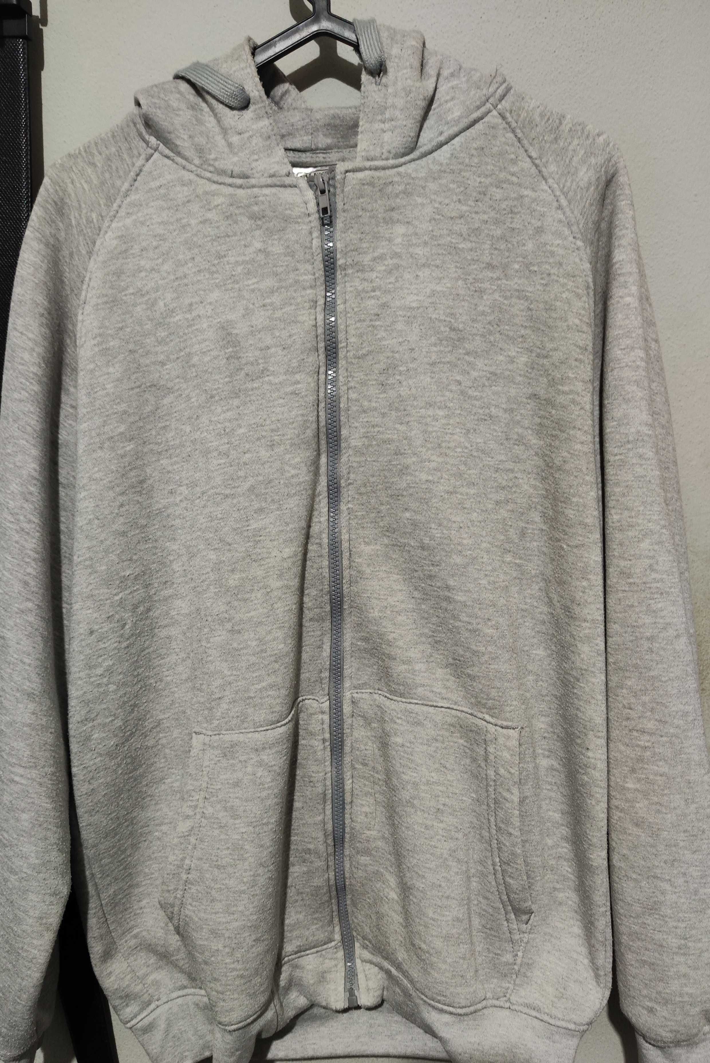 Casaco Sweatshirt com capuz - 325gr (Cinzento Claro) - Tamanho L