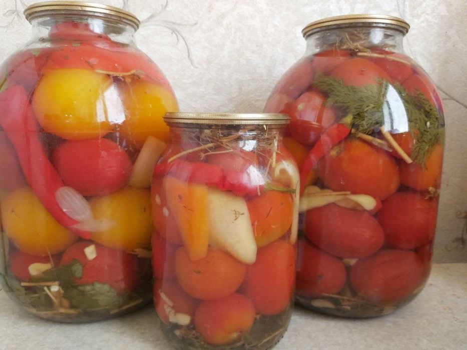 Помидоры маринованные домашние 1л, 3л 2025г, иная консервация