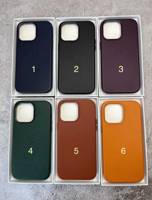 Чохол Leather Case MagSafe + Animation iPhone 14 14 Pro Max чехол