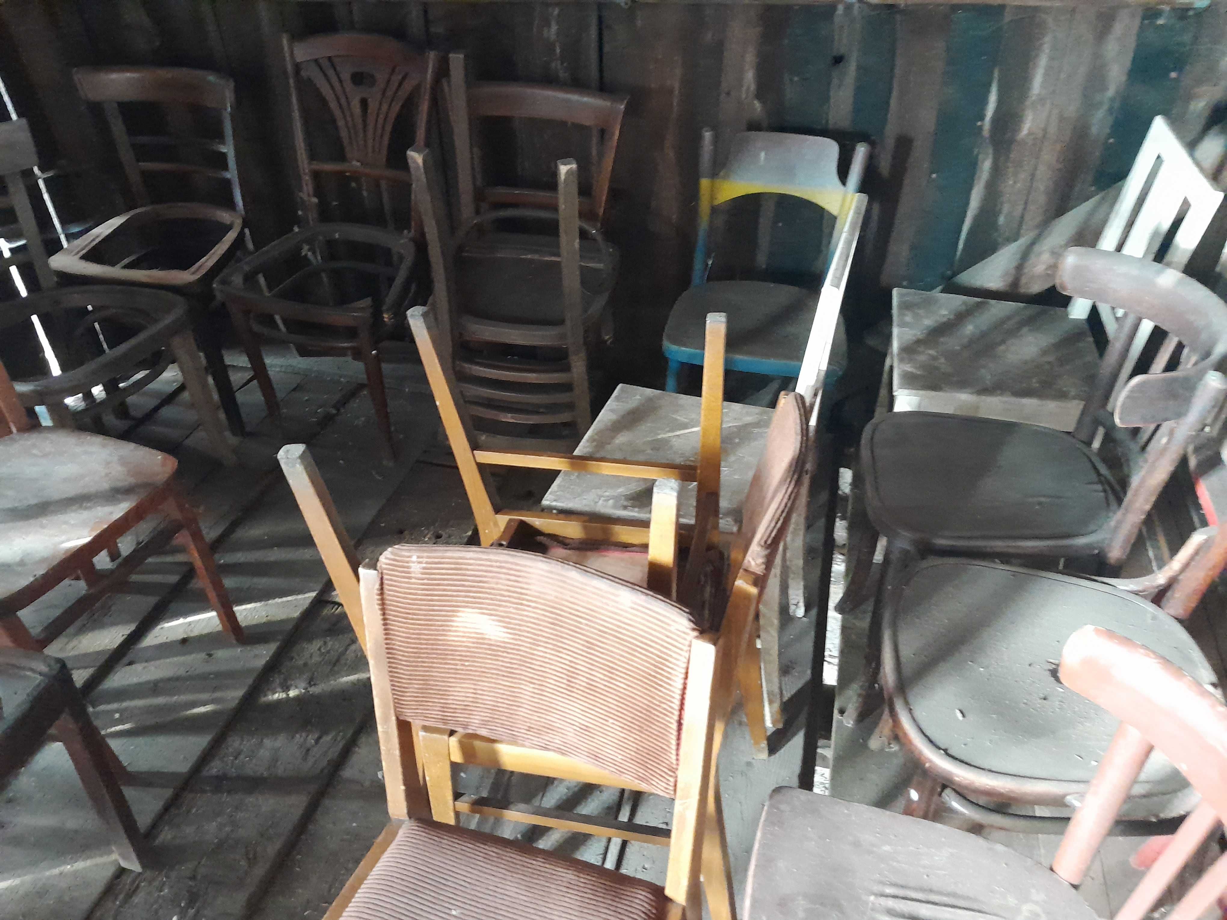 Wyprzedaż stare krzesła krzesło zabytek retro vintage PRL