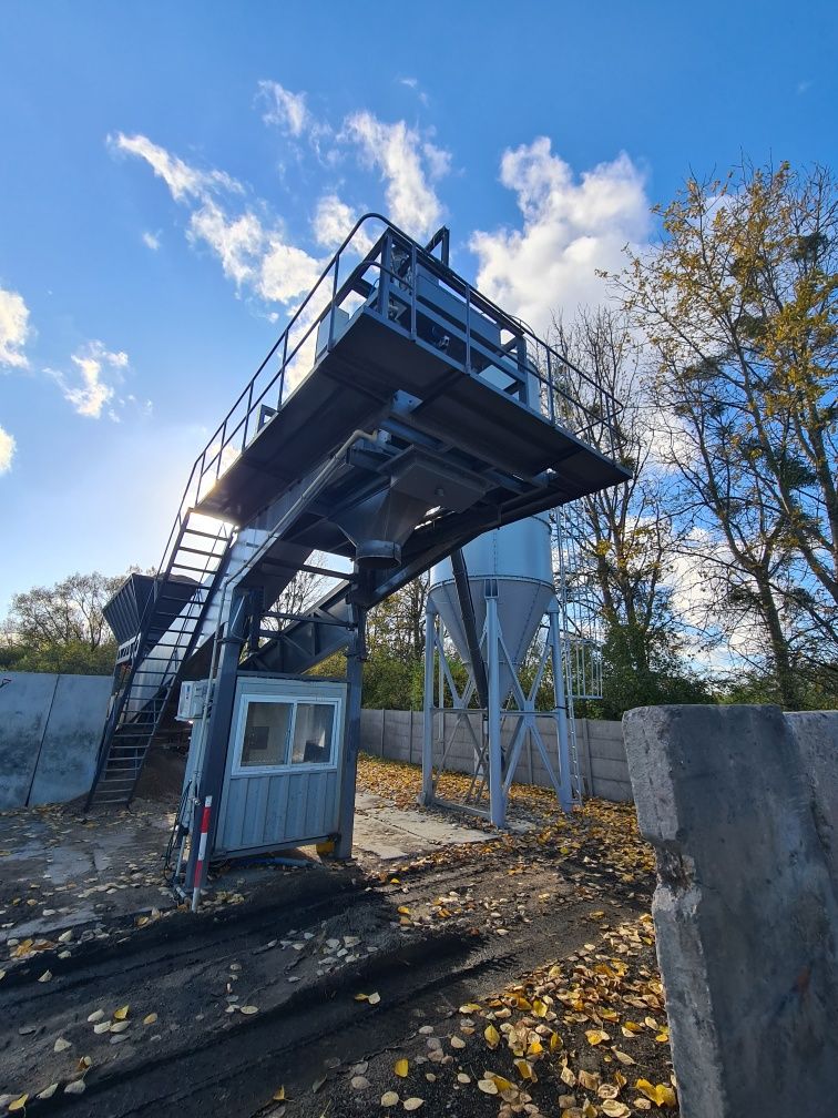 Powertec Nowy mobilny węzeł betoniarski 60m3/h poj. Mieszarki 1,5m3