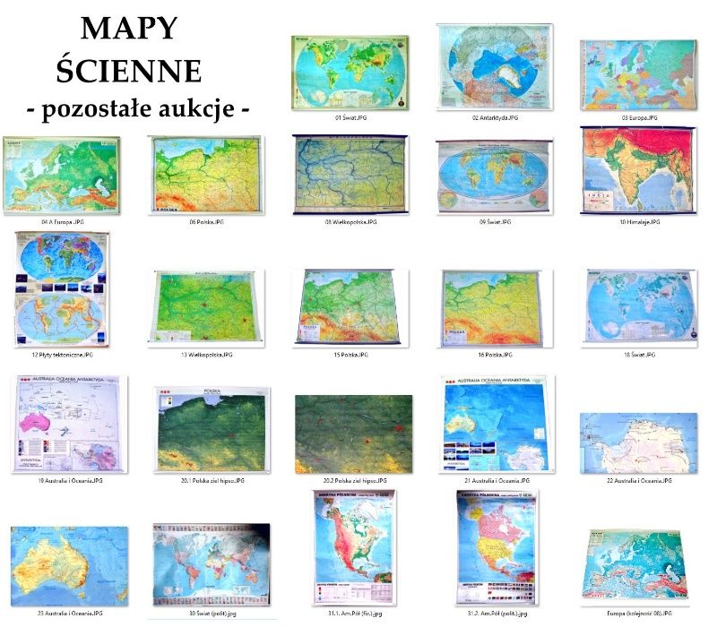 MAPA ŚCIENNA - Mapa fizyczna Świat
