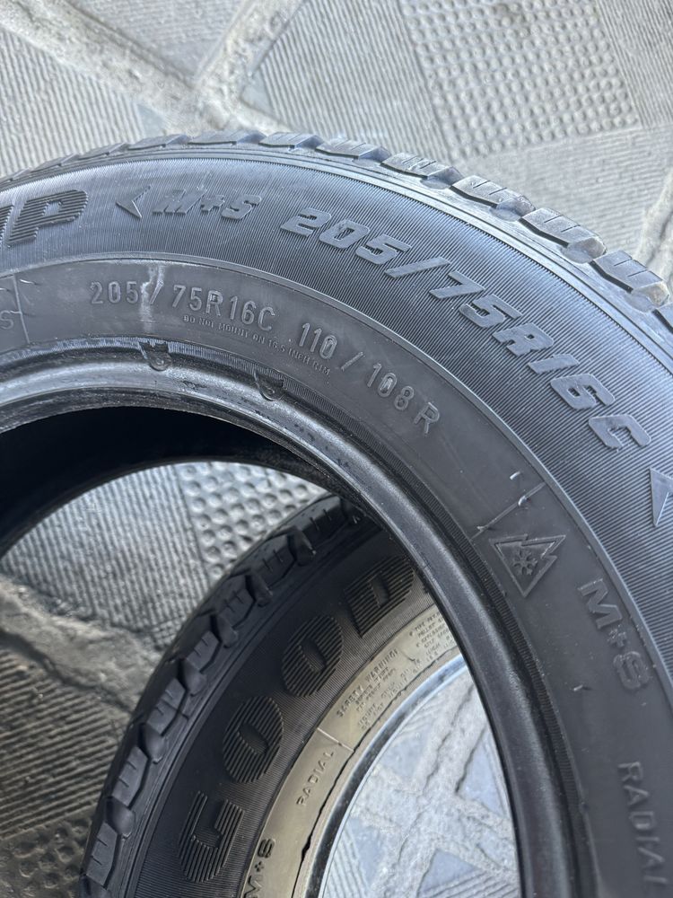 205/75R16C-2шт Goodyear оригінал із Німеччини 6мм в наявності!